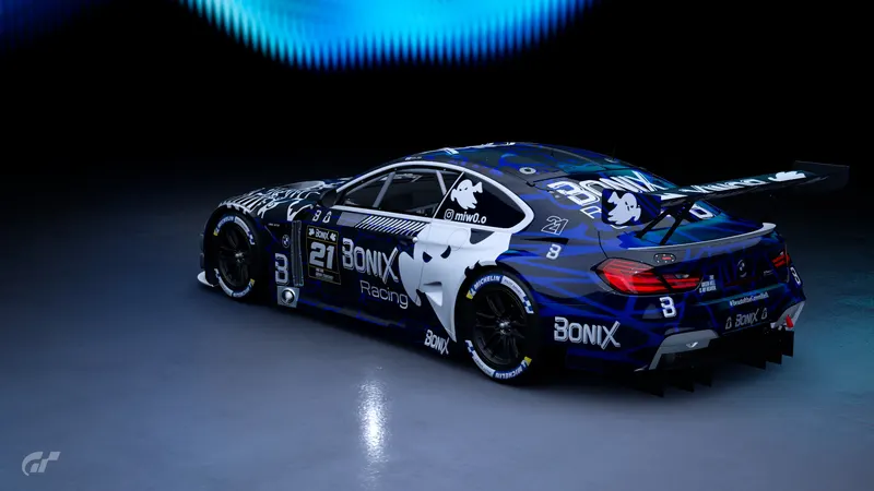M6 GT3, rear three-quarter view